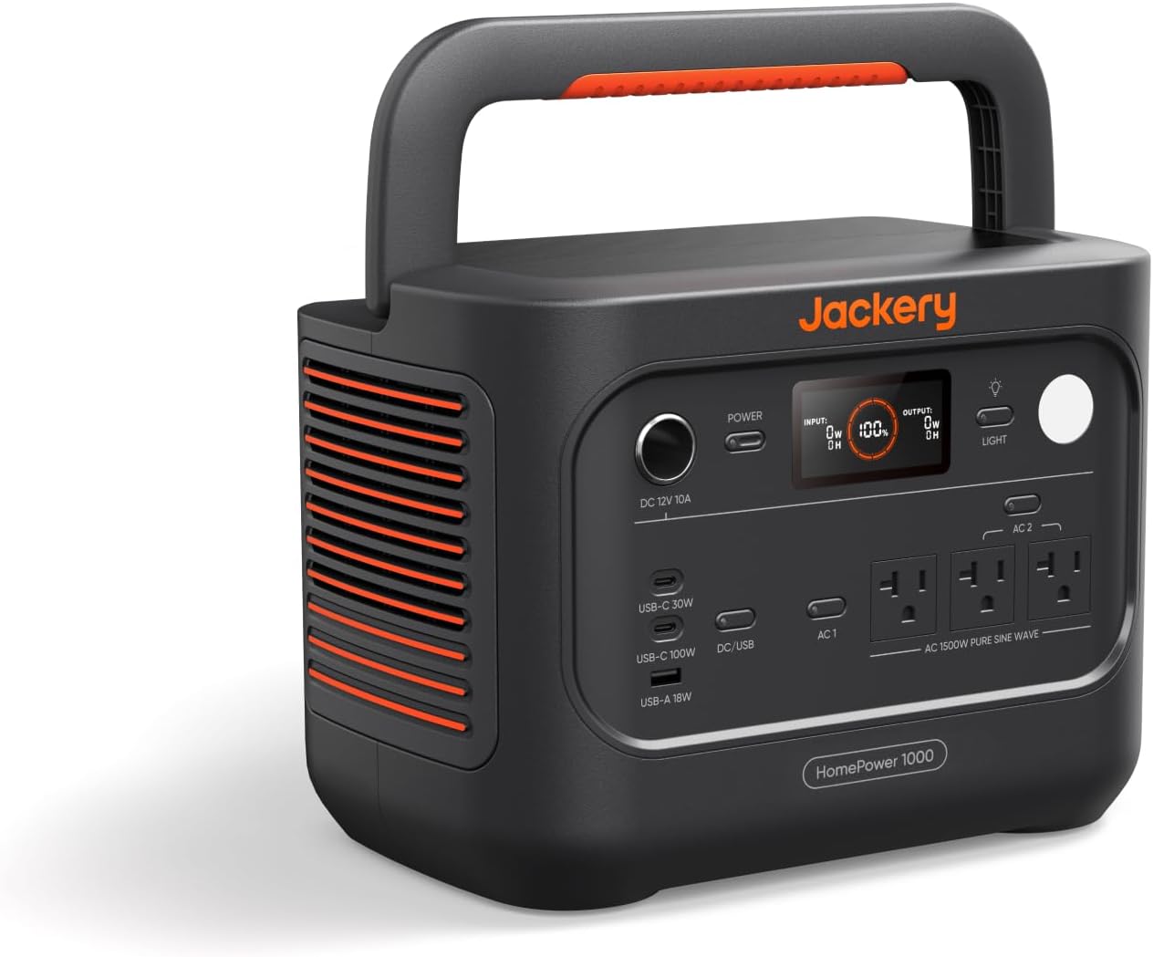 Jackery Explorer 1000 v2 Portable Power Station,1070Wh LiFePO4 Battery,1500W AC/100W USB-C Output, 1 Hr Fast Charge, Solar Generator for Camping,Emergency, RV, Off-Grid Living(Solar Panel Optional)