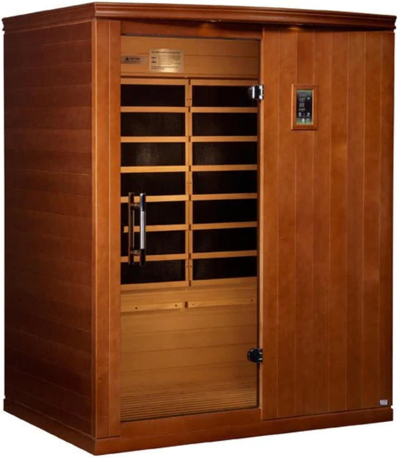 DYNAMIC SAUNAS Barcelona 1- to 2-Person Low EMF FAR Infrared Sauna with Red Light Therapy & Bluetooth Speakers | Personal Indoor Dry Heat Sauna for Home & Gym – Made from Canadian Hemlock