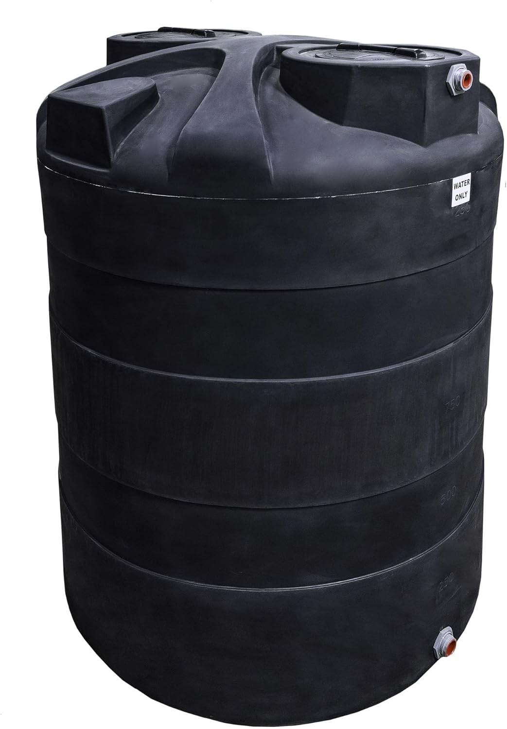 2500 Gallon Vertical Water Storage Tank, Plastic Water Tank for Collection, Holding, and Storage, UV-Resistant, for Rainwater Harvesting, Agricultural, RV, Emergency, and General Use