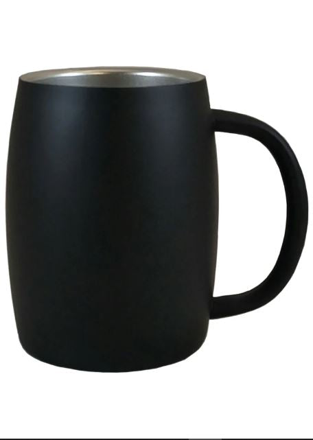 14oz Double Wall Stainless Steel Mug – Matte Black