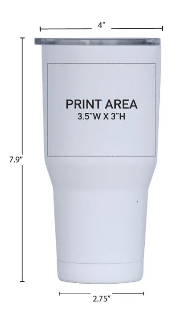 30oz Engraved Java Stainless Steel Tumbler with Lid