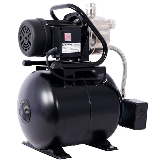 1.6HP Shallow Well Pump with 5-Gallon Pressure Tank – Automatic Water Booster, Garden &amp; Irrigation Pump