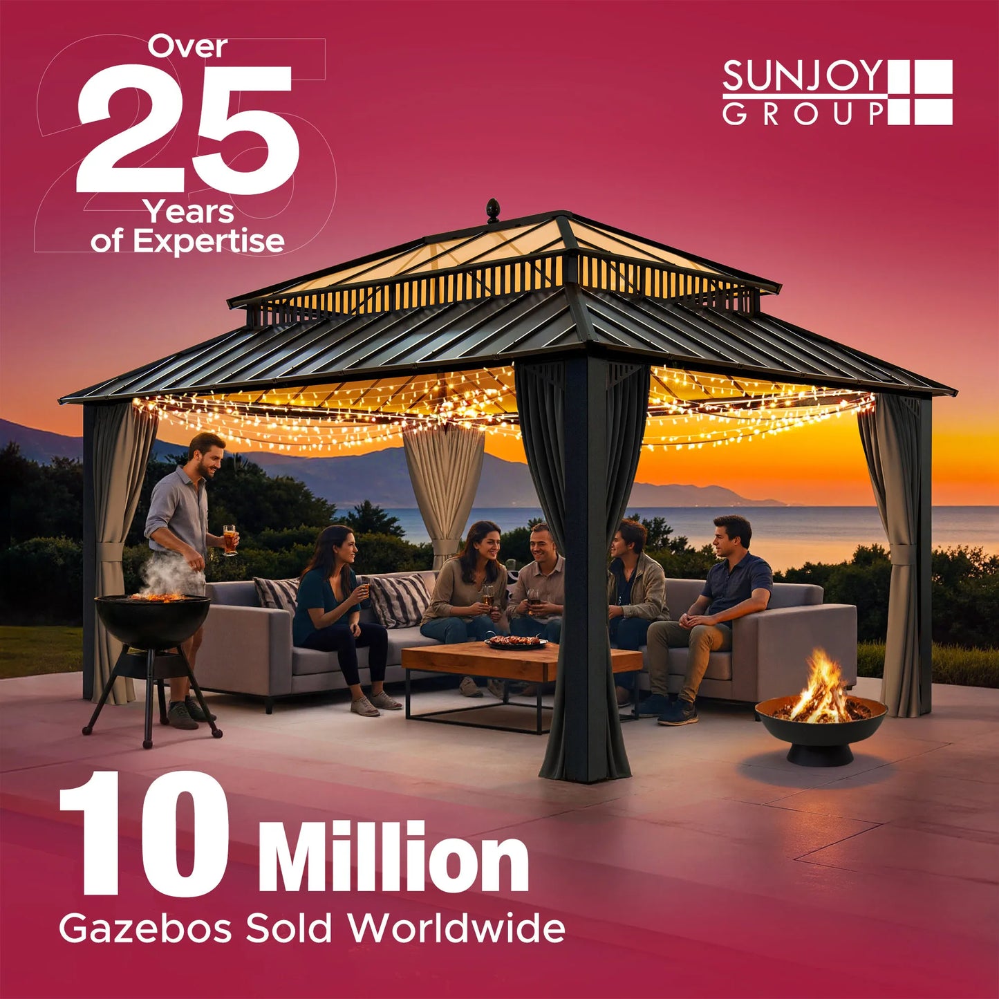 Pro-Grill Timber Solar Station - Black, 8x12