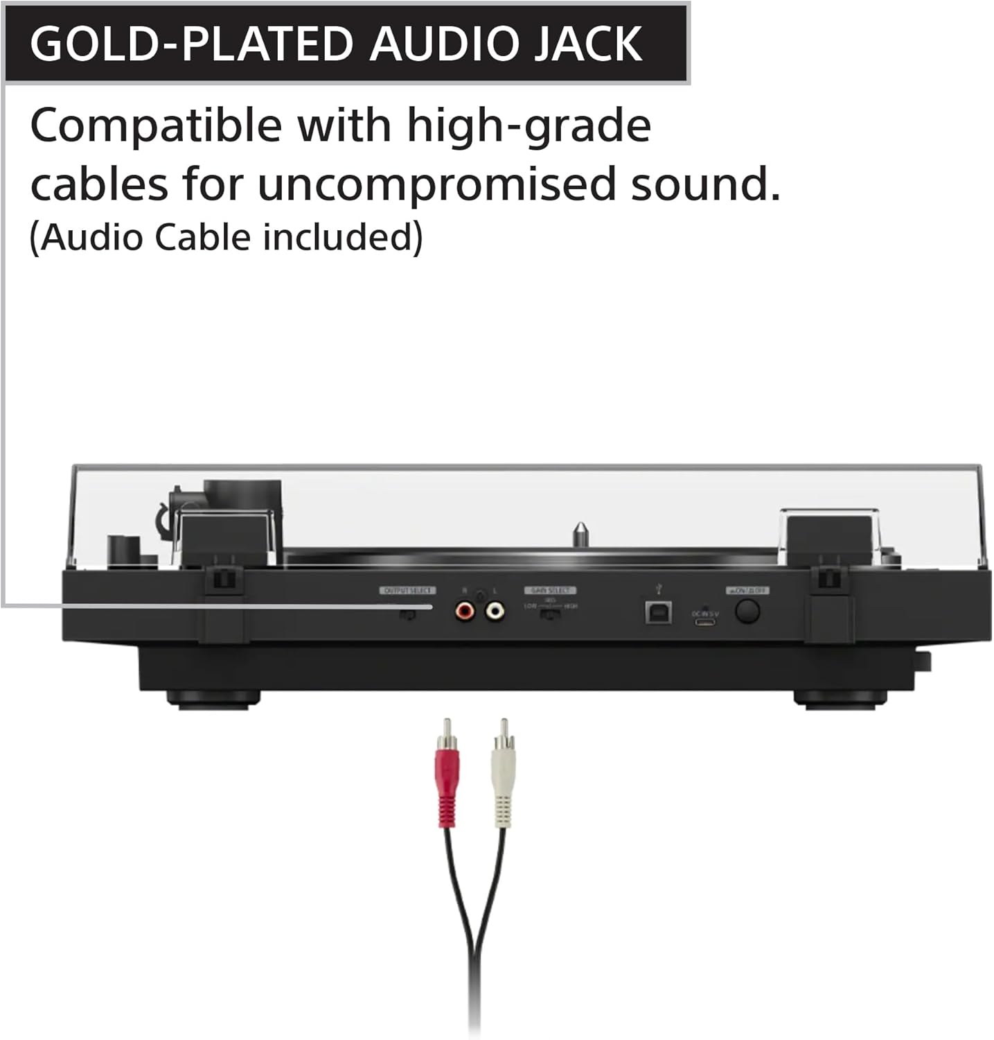 Sony PS-LX5BT Premium Wireless Bluetooth Turntable with Full Auto Playback | Included Audio Cable, Vinyl Record Player, Built-in Phono EQ, Wired & Wireless Connection, Premium Componentry, 2026 Model