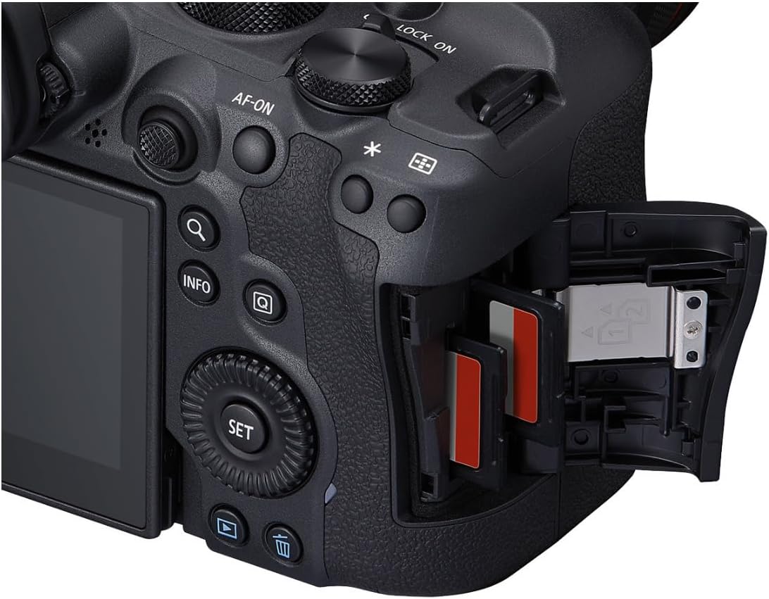 Canon EOS R6 Mark II Mirrorless Camera (Body Only), Full-Frame Camera, 24.2 Megapixel CMOS Sensor, Photo and Video Capabilities, Black | 24.2MP Full-Frame CMOS, Digic X, 5-Axis Ibis Up to 8 Stops, 6K Oversampled 4k60, Raw Burst 30 Fps, Dual UHS-Ii SD Slot