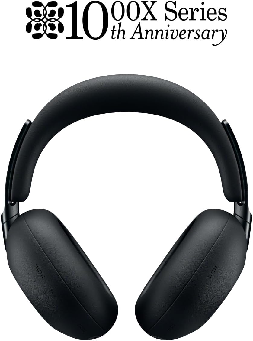 Sony 1000X THE COLLEXION Wireless Noise Cancelling Headphones, Luxury Comfort with Curated Materials, HD NC Processor QN3, 12 Microphones, Spatial Audio, Mastered by Engineers, 24-Hour Battery, Black | Luxury Design with Premium Materials, Bespoke 30mm Dr
