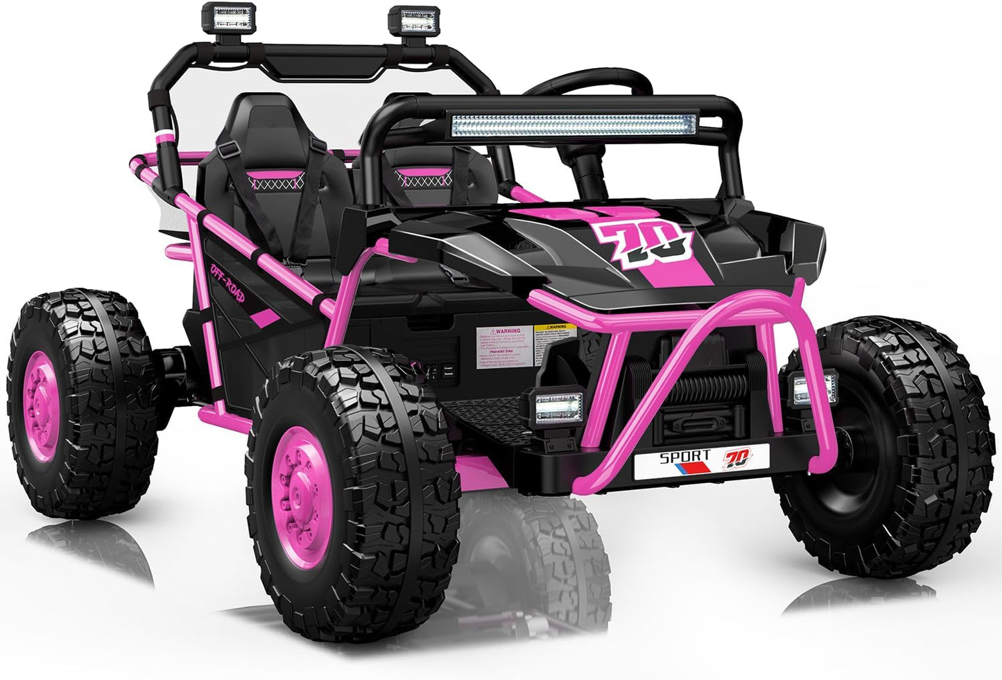 First Ride On 36V Kids Ride On UTV, 2-Seater 400W Electric Car for Kids 6+, 5-8 MPH Speed, 14" EVA Wheels, Metal Frame, Bluetooth Music, Rear Metal Suspension Off-Road Vehicle (Cobalt Blue)