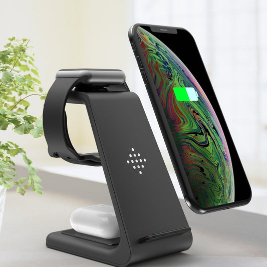 3-in-1 Fast Wireless Charging Station Stand