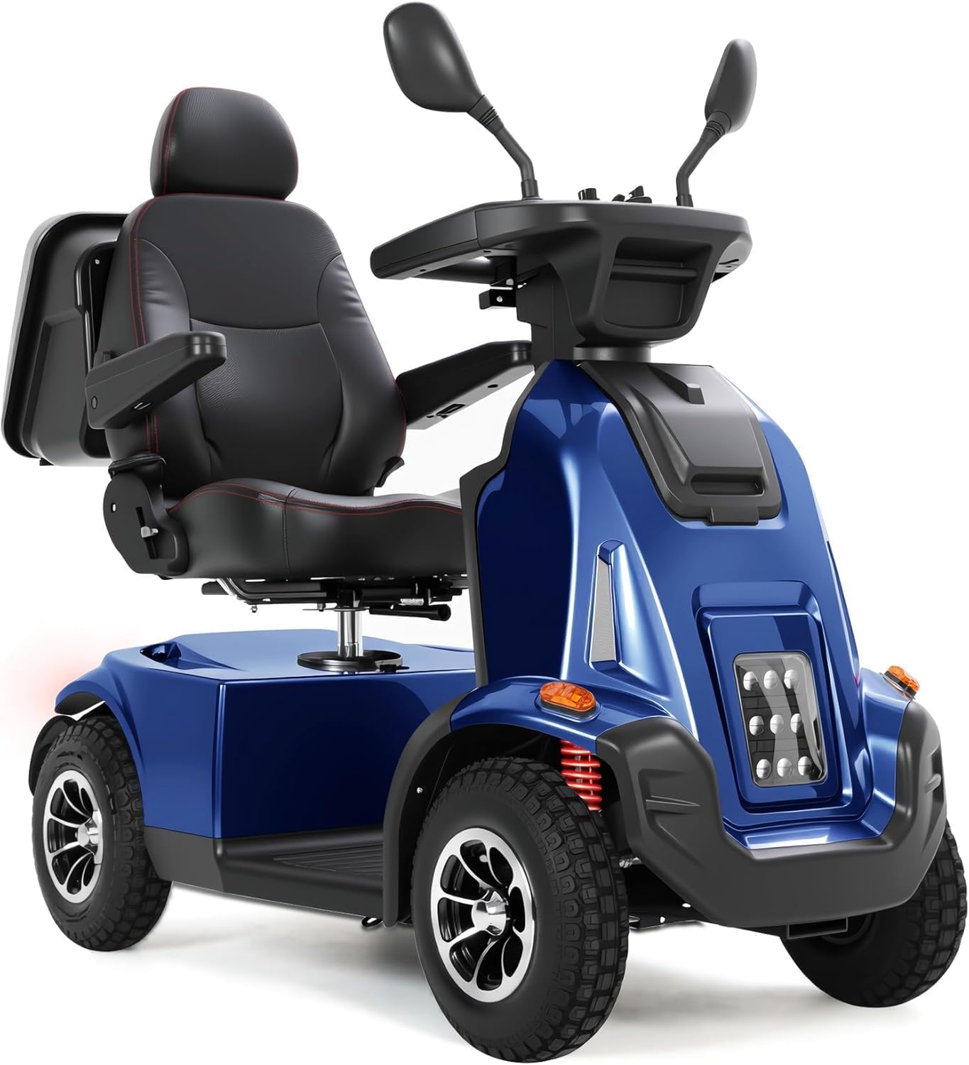 Ecomobi All-Terrain Heavy Duty Mobility Scooter for Seniors & Adults, 1000W Powerful Motor, 550 lbs Weight Capacity, 32 Mile Extended Range, 9 MPH, 13” Pneumatic Tires, Full Suspension, FDA Cleared