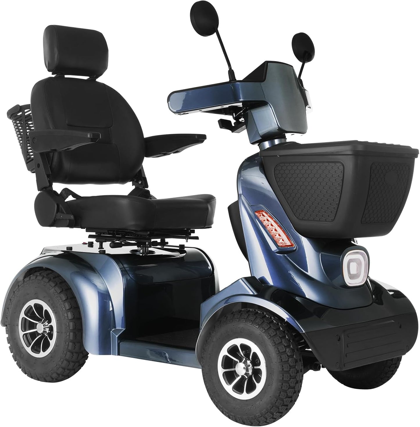 Ecomobi All-Terrain Heavy Duty Mobility Scooter for Seniors & Adults, 1000W Powerful Motor, 550 lbs Weight Capacity, 32 Mile Extended Range, 9 MPH, 13” Pneumatic Tires, Full Suspension, FDA Cleared