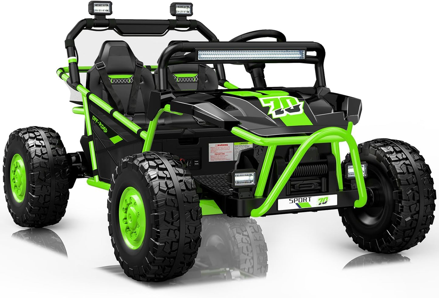 First Ride On 36V Kids Ride On UTV, 2-Seater 400W Electric Car for Kids 6+, 5-8 MPH Speed, 14" EVA Wheels, Metal Frame, Bluetooth Music, Rear Metal Suspension Off-Road Vehicle (Cobalt Blue)
