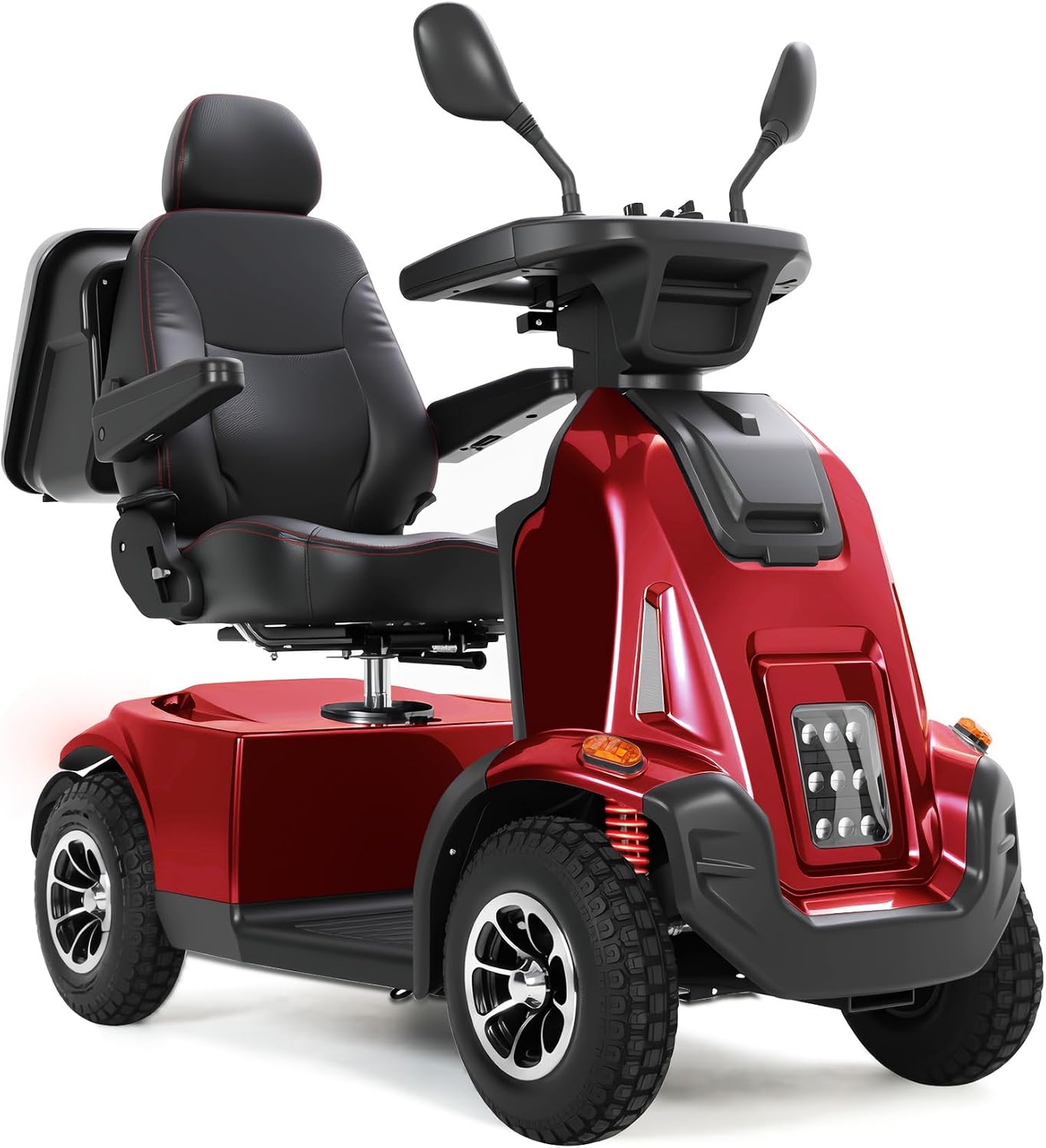 Ecomobi All-Terrain Heavy Duty Mobility Scooter for Seniors & Adults, 1000W Powerful Motor, 550 lbs Weight Capacity, 32 Mile Extended Range, 9 MPH, 13” Pneumatic Tires, Full Suspension, FDA Cleared