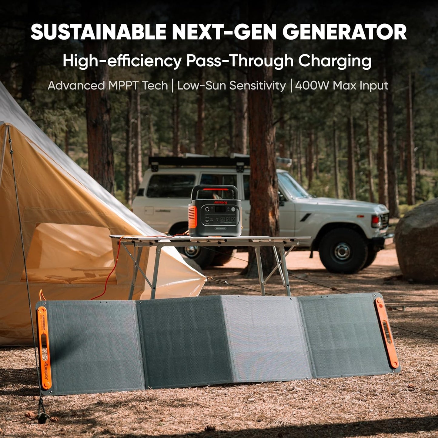 Jackery Explorer 1000 v2 Portable Power Station,1070Wh LiFePO4 Battery,1500W AC/100W USB-C Output, 1 Hr Fast Charge, Solar Generator for Camping,Emergency, RV, Off-Grid Living(Solar Panel Optional)