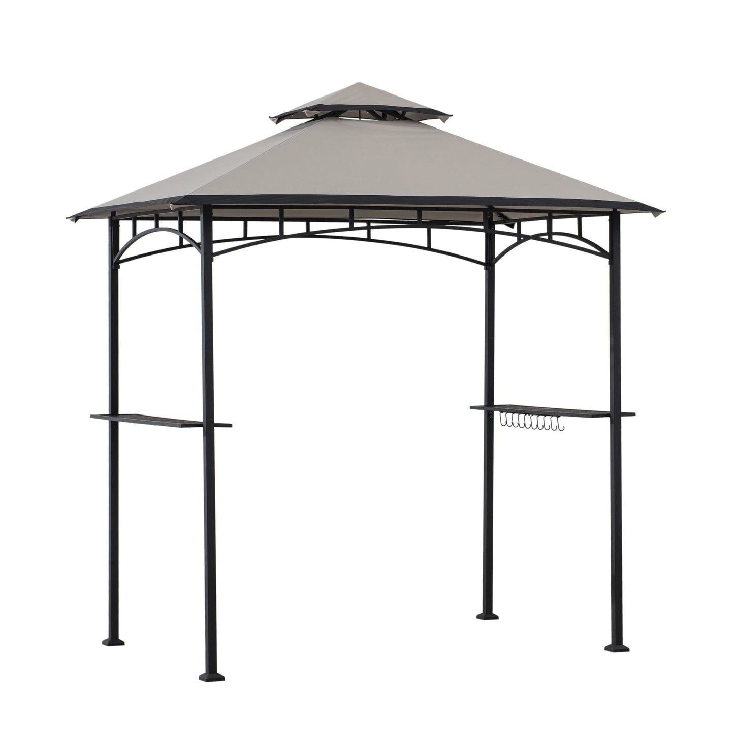 BBQ 2-Tier Grill Canopy - Gray & Black