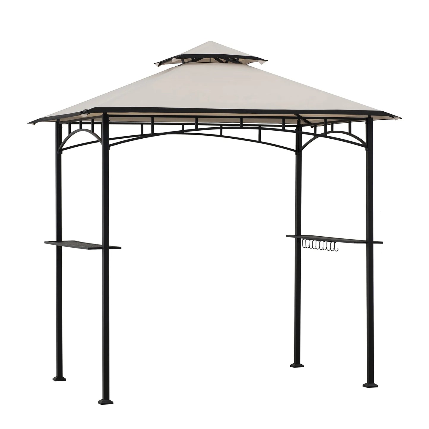 BBQ 2-Tier Grill Canopy, 8x5 - Beige & Black