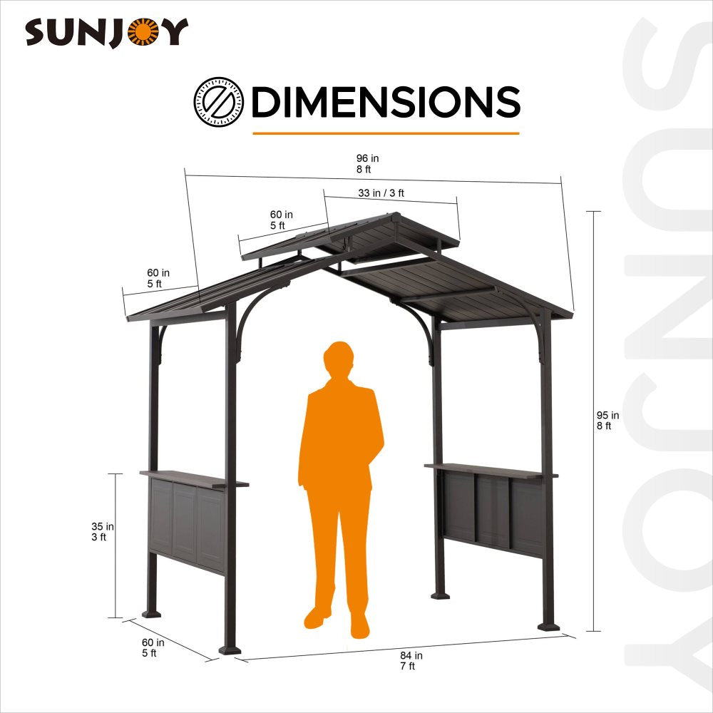 Hanscom Hardtop Grill Gazebo, 8x5