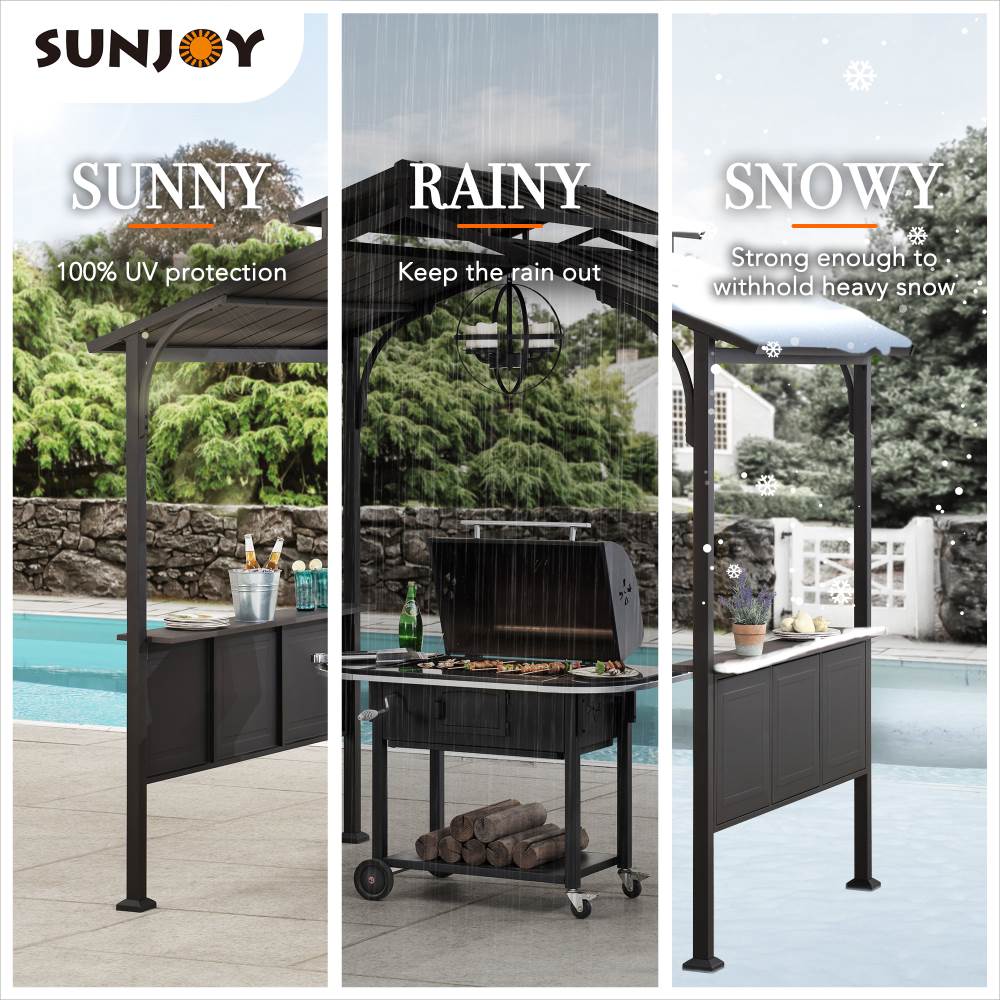 Hanscom Hardtop Grill Gazebo, 8x5