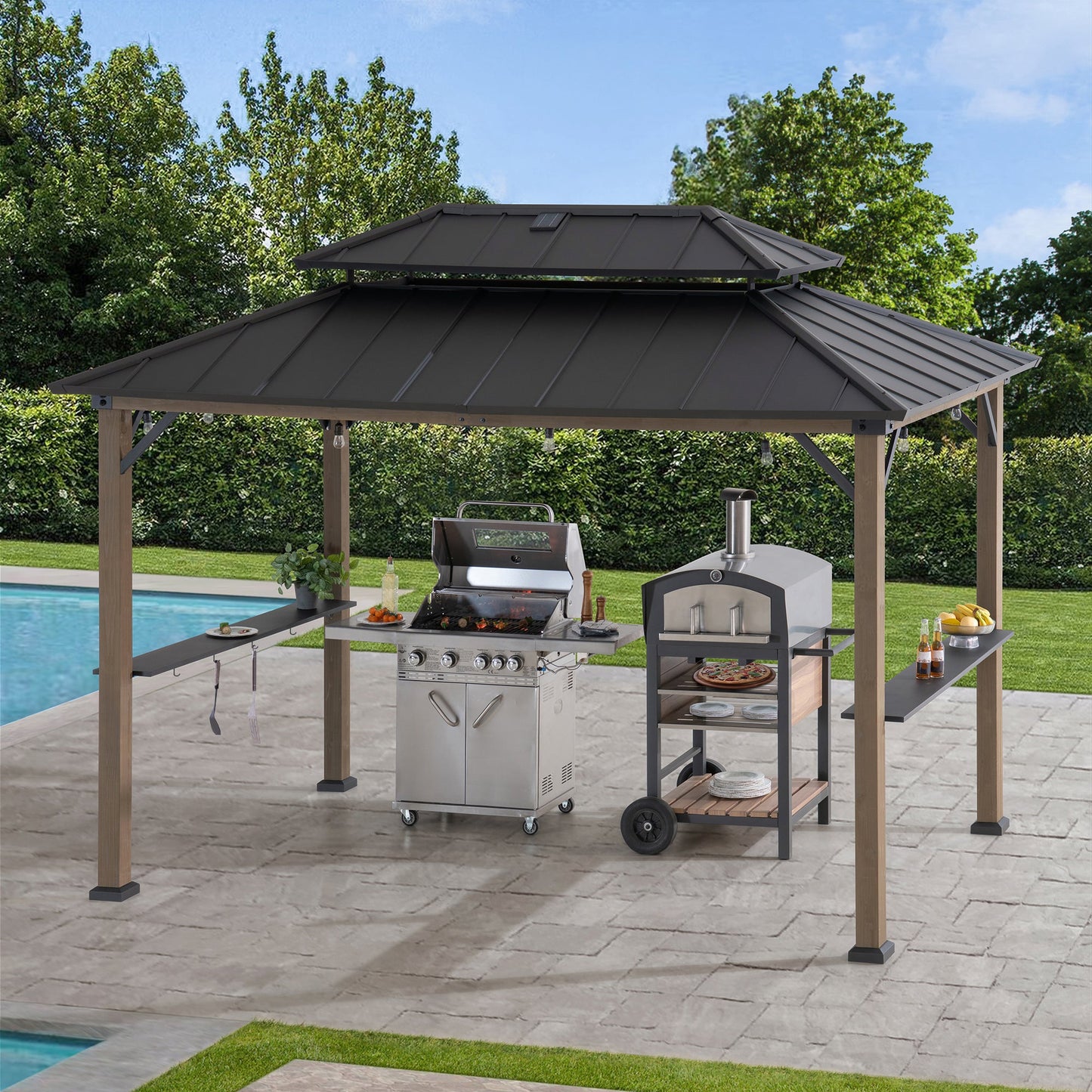 Pro-Grill Timber Solar Station - Brown, 8x12
