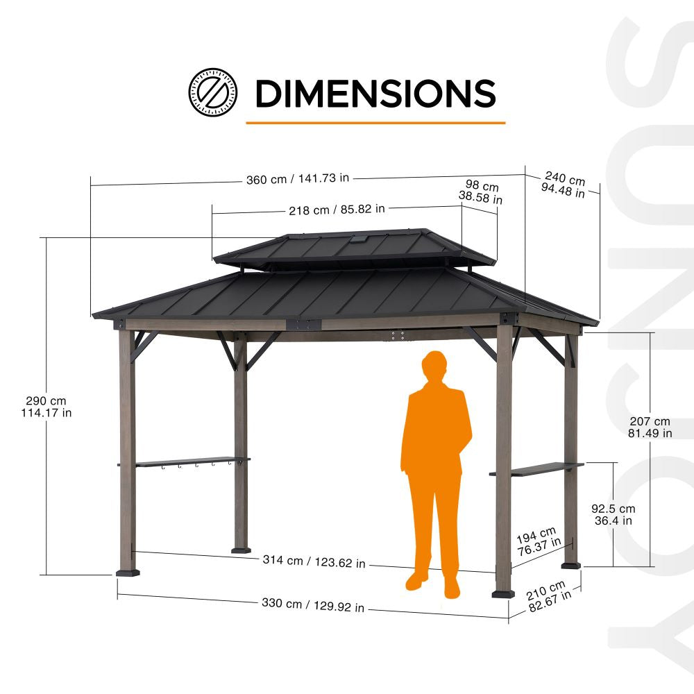 Pro-Grill Timber Solar Station - Brown, 8x12