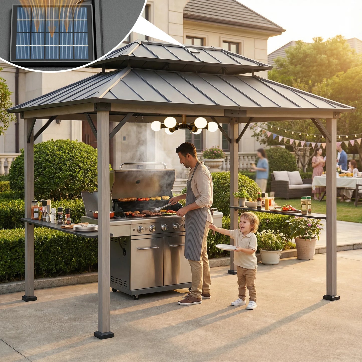 Pro-Grill Timber Solar Station - Black, 8x12
