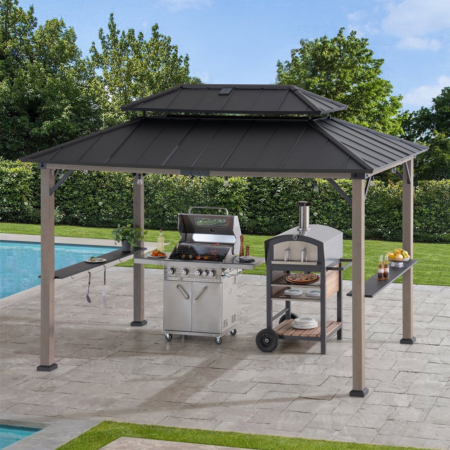 Pro-Grill Timber Solar Station - Black, 8x12