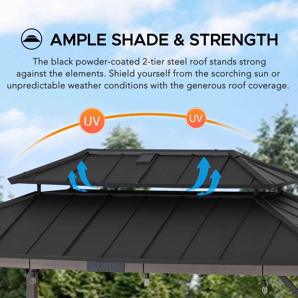 Pro-Grill Timber Solar Station - Black, 8x12