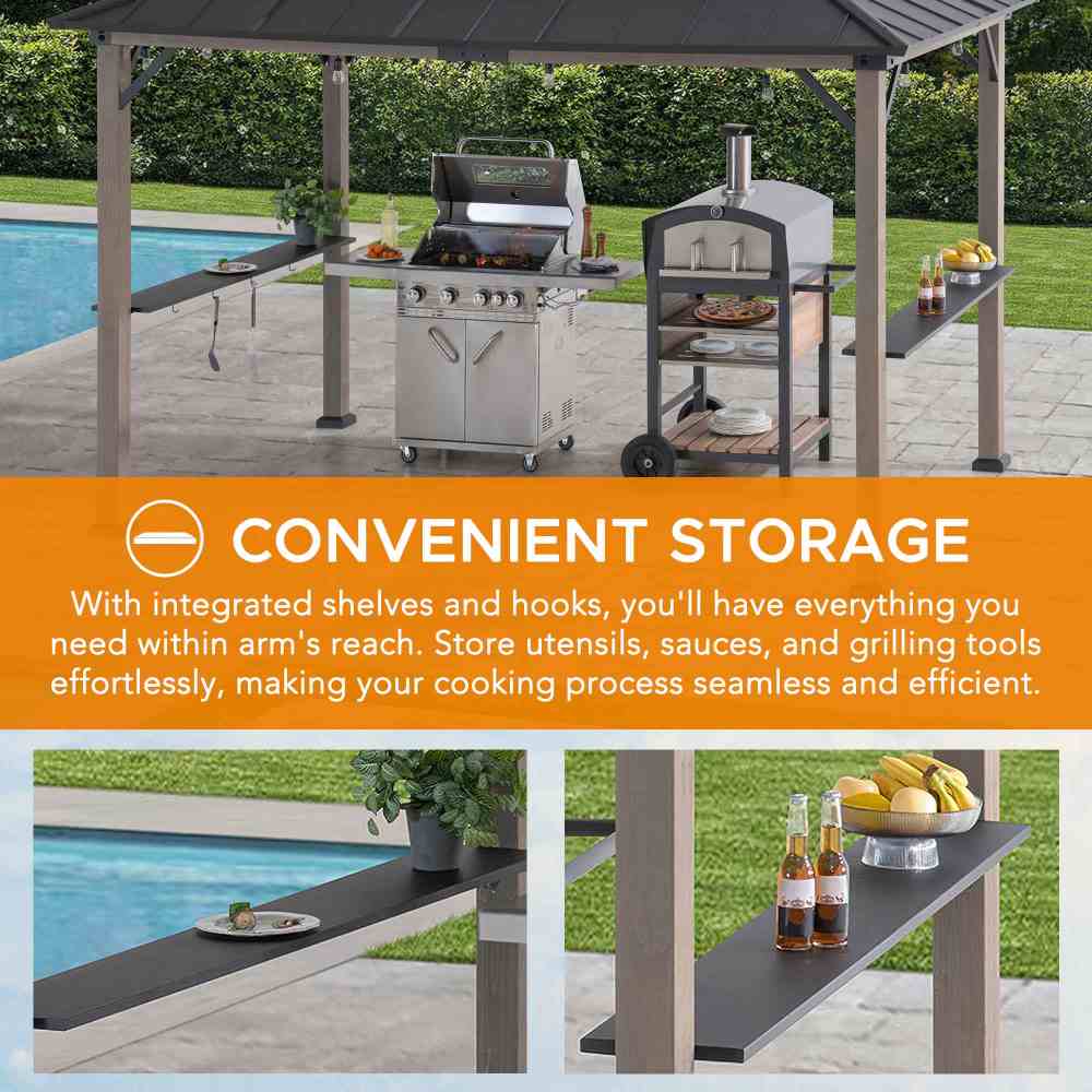 Pro-Grill Timber Solar Station - Black, 8x12