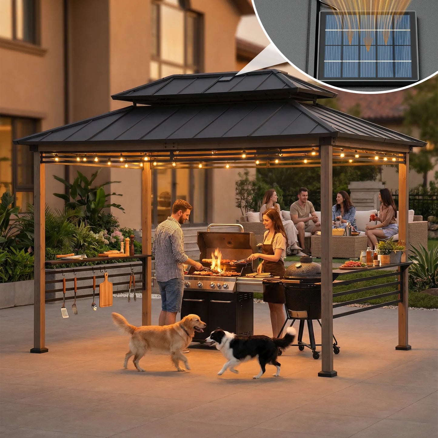 Pro-Grill Timber Fenced Solar Station, 8x12