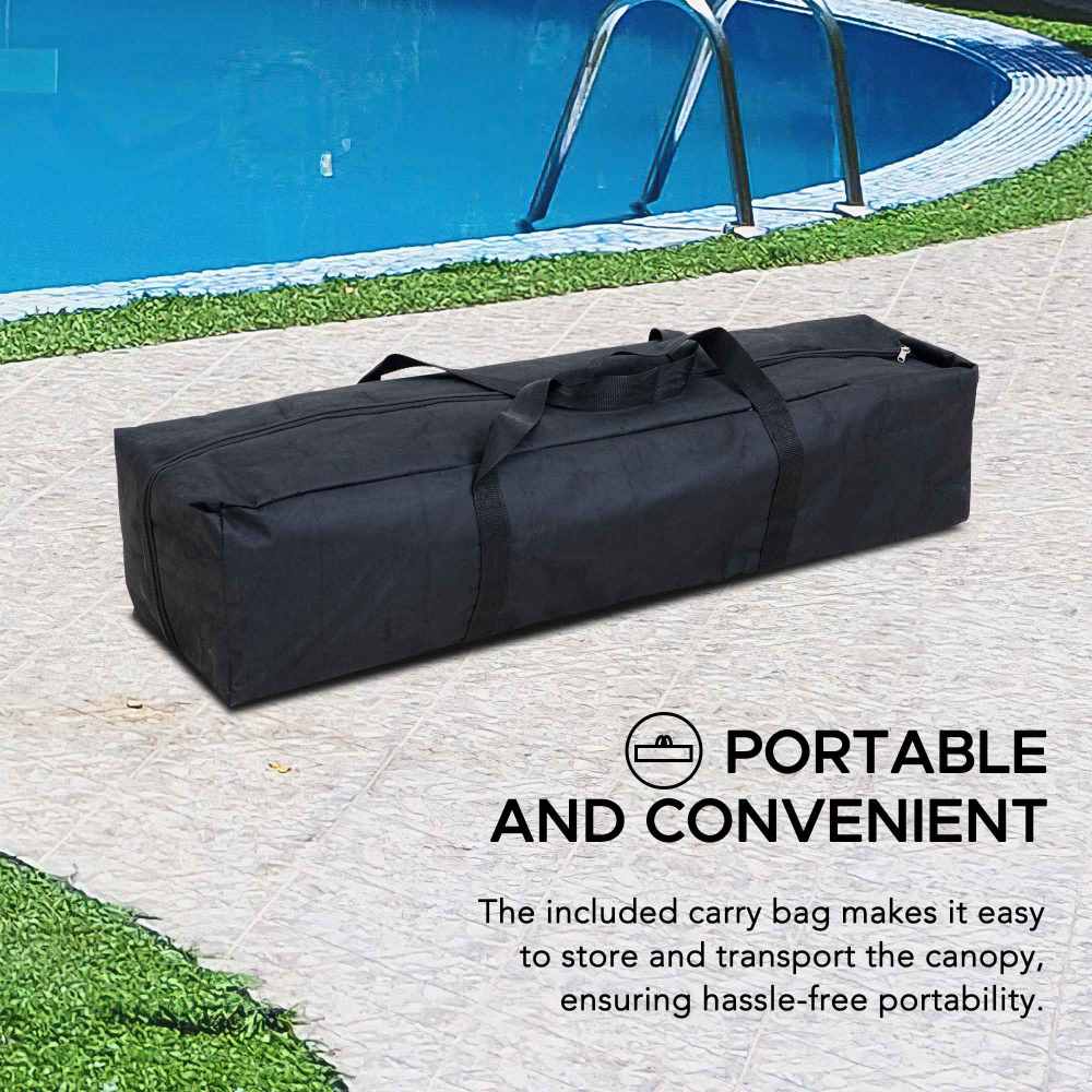 Aquasis Floating Pool Gazebo, 10×10 - Anchor Gray