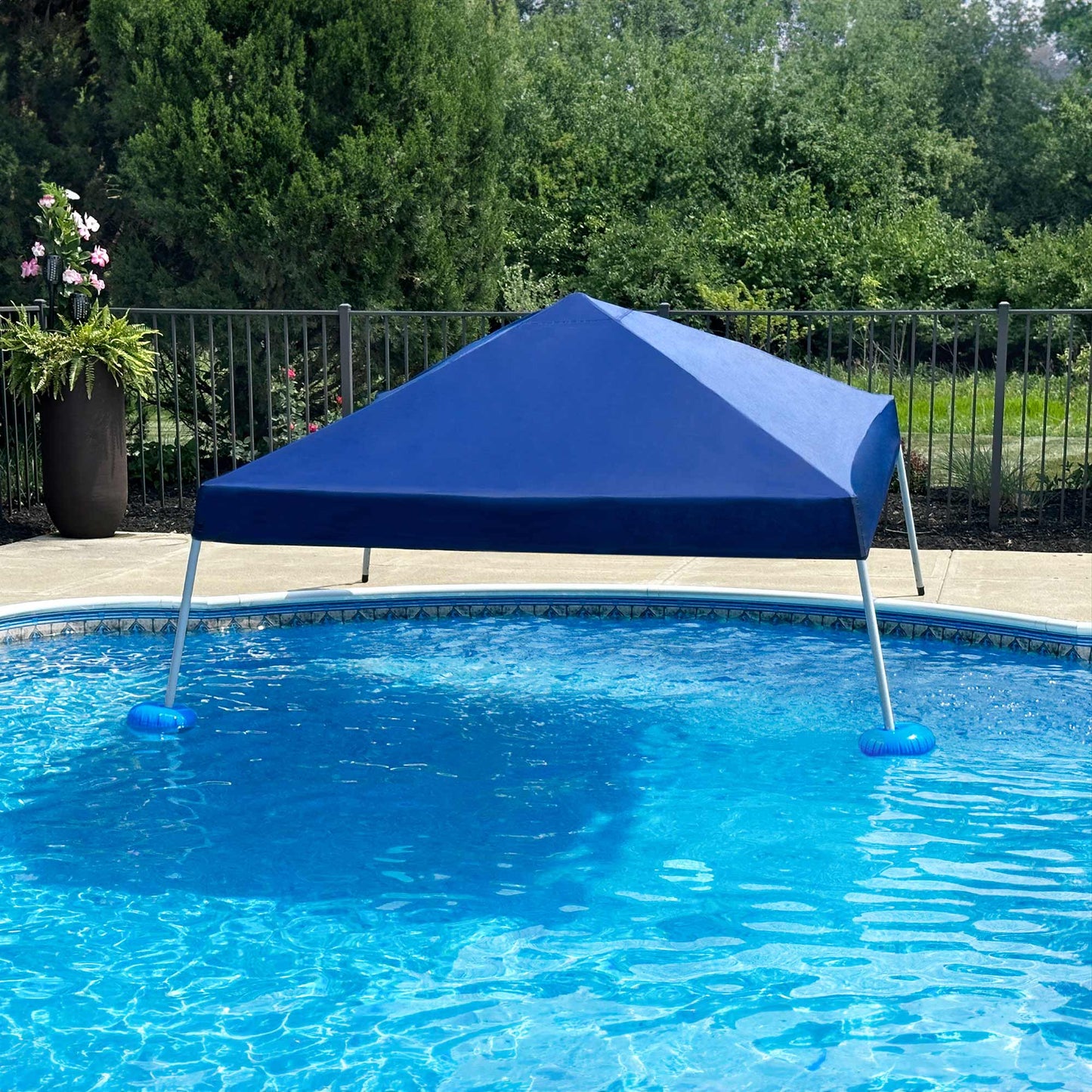Aquasis Floating Pool Gazebo, 10×10 - Deep Navy