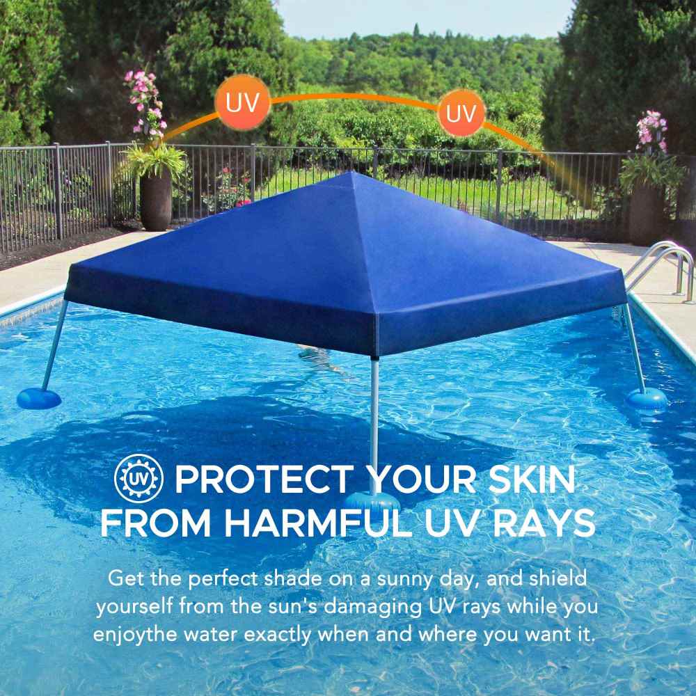 Aquasis Floating Pool Gazebo, 10×10 - Deep Navy