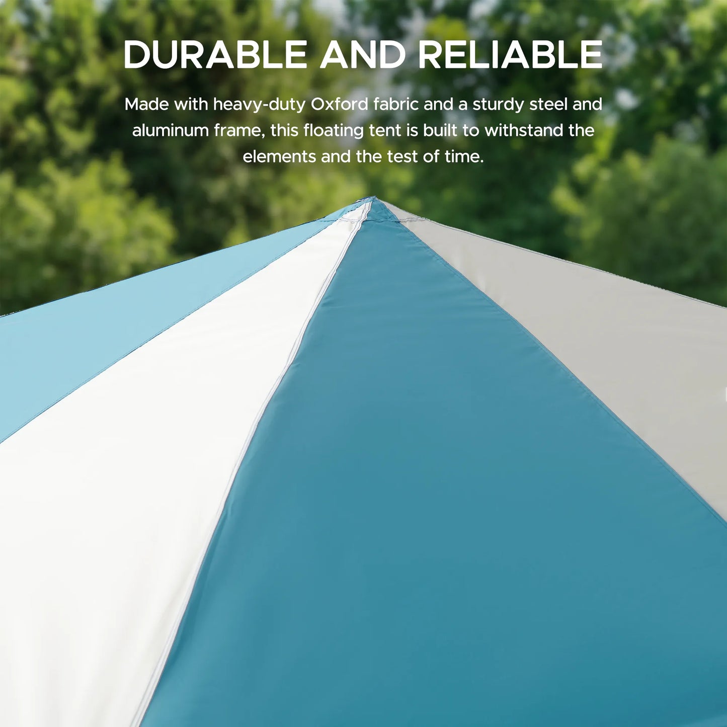 Aquasis Floating Pool Gazebo, 10×10 - Gray / Cerulean
