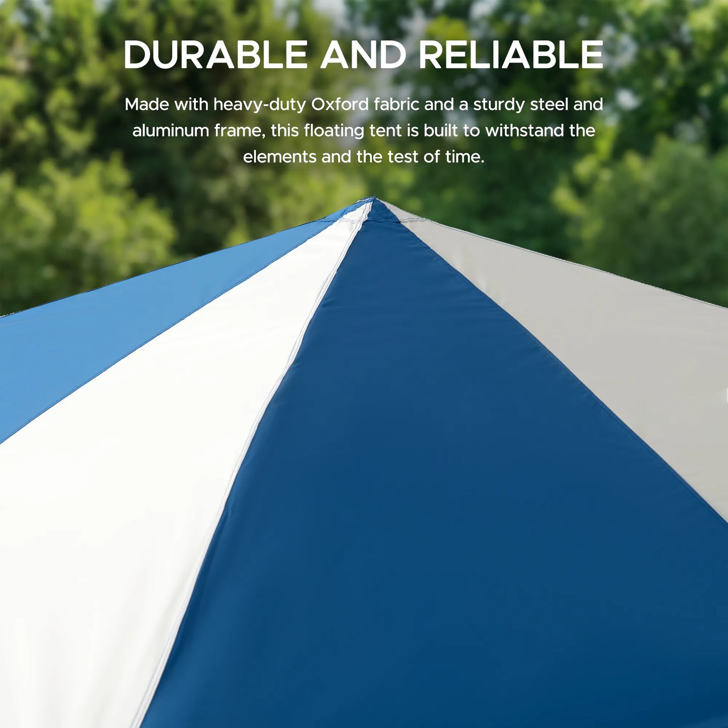 Aquasis Floating Pool Gazebo, 10×10 - Gray / Navy