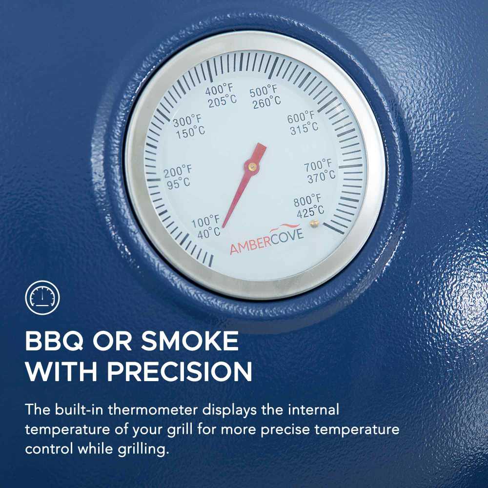 Pinnacle Egg-Shaped Charcoal Grill & Smoker 20" - Deep Navy