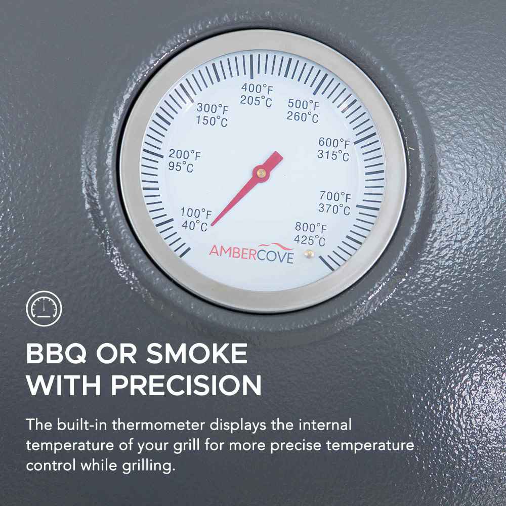 Pinnacle Egg-Shaped Charcoal Grill & Smoker 20" - Stone Gray