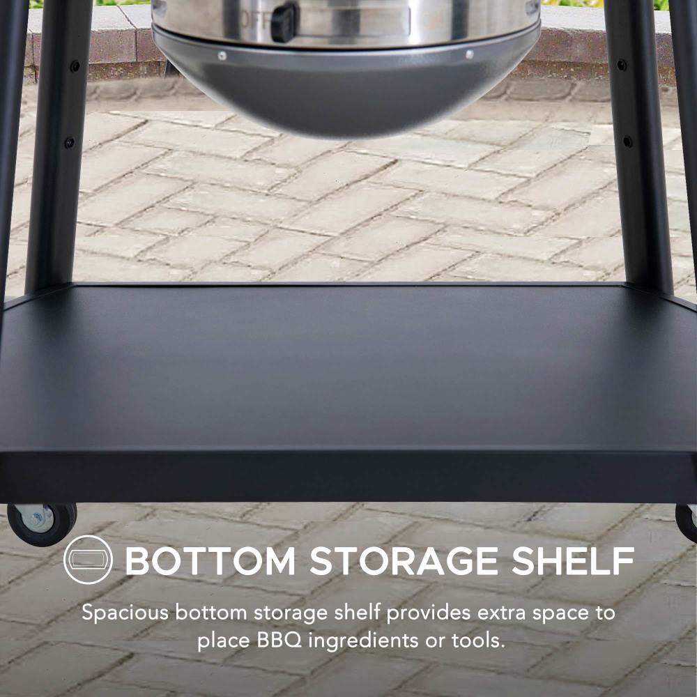 Pinnacle Egg-Shaped Charcoal Grill & Smoker 20" - Stone Gray