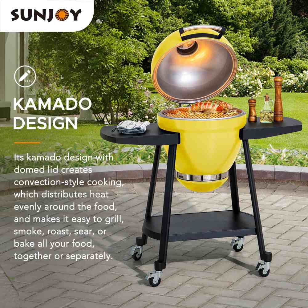 Pinnacle Egg-Shaped Charcoal Grill & Smoker 20" - Citron Yellow