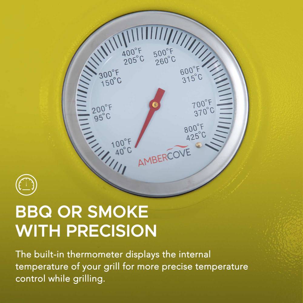 Pinnacle Egg-Shaped Charcoal Grill & Smoker 20" - Citron Yellow