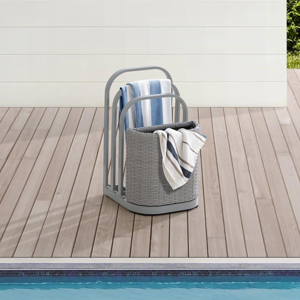 Rust-proof Aluminum Pool Float Storage Rack Organizer 16'' - Gray