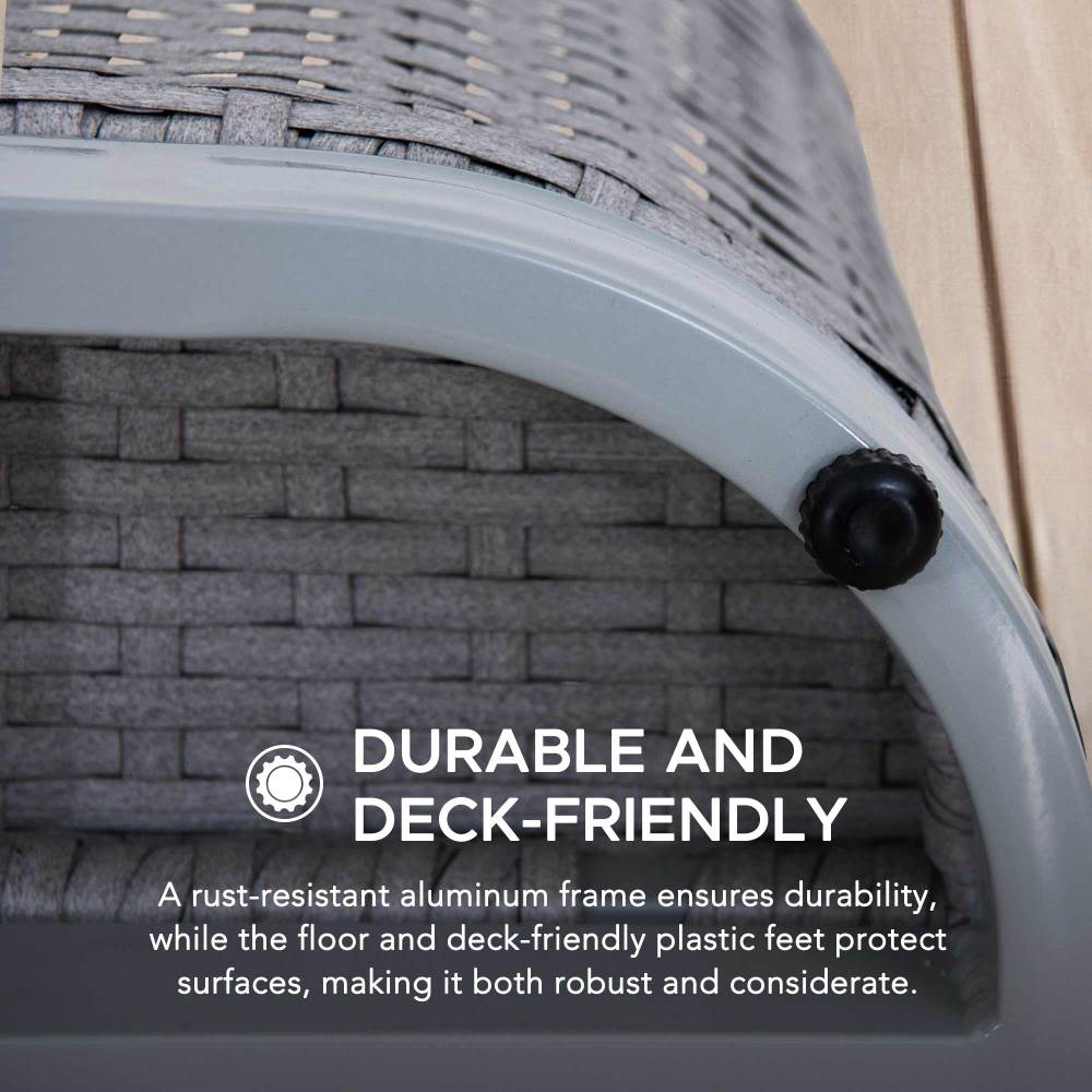 Rust-proof Aluminum Pool Float Storage Rack Organizer 16'' - Gray
