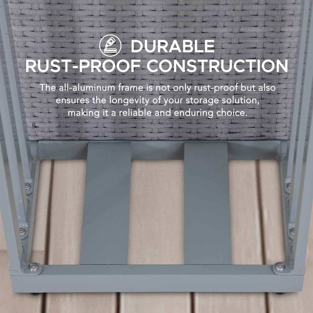 Rust-proof Aluminum Pool Float Storage Rack Organizer 16'' - Gray
