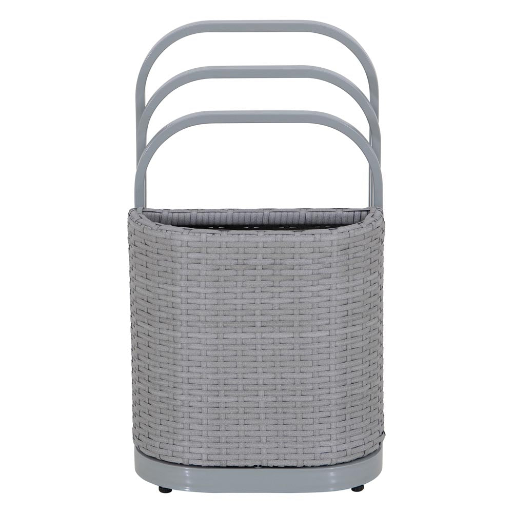 Rust-proof Aluminum Pool Float Storage Rack Organizer 16'' - Gray