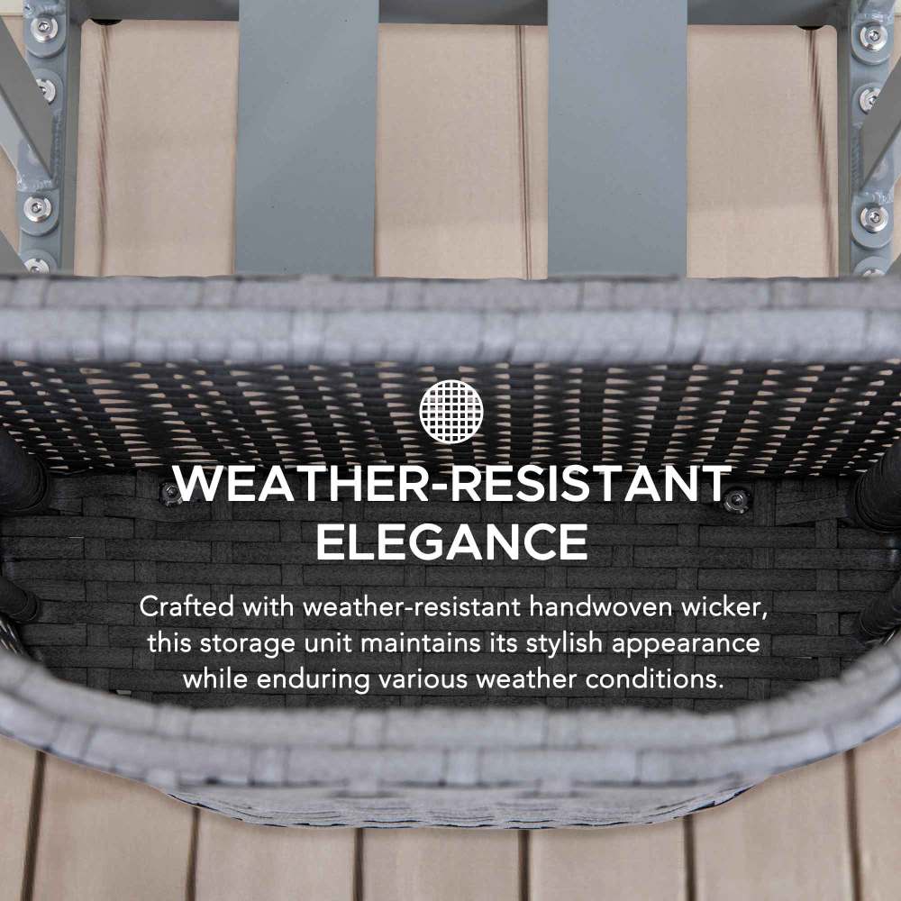 Rust-proof Aluminum Pool Float Storage Rack Organizer 16'' - Gray