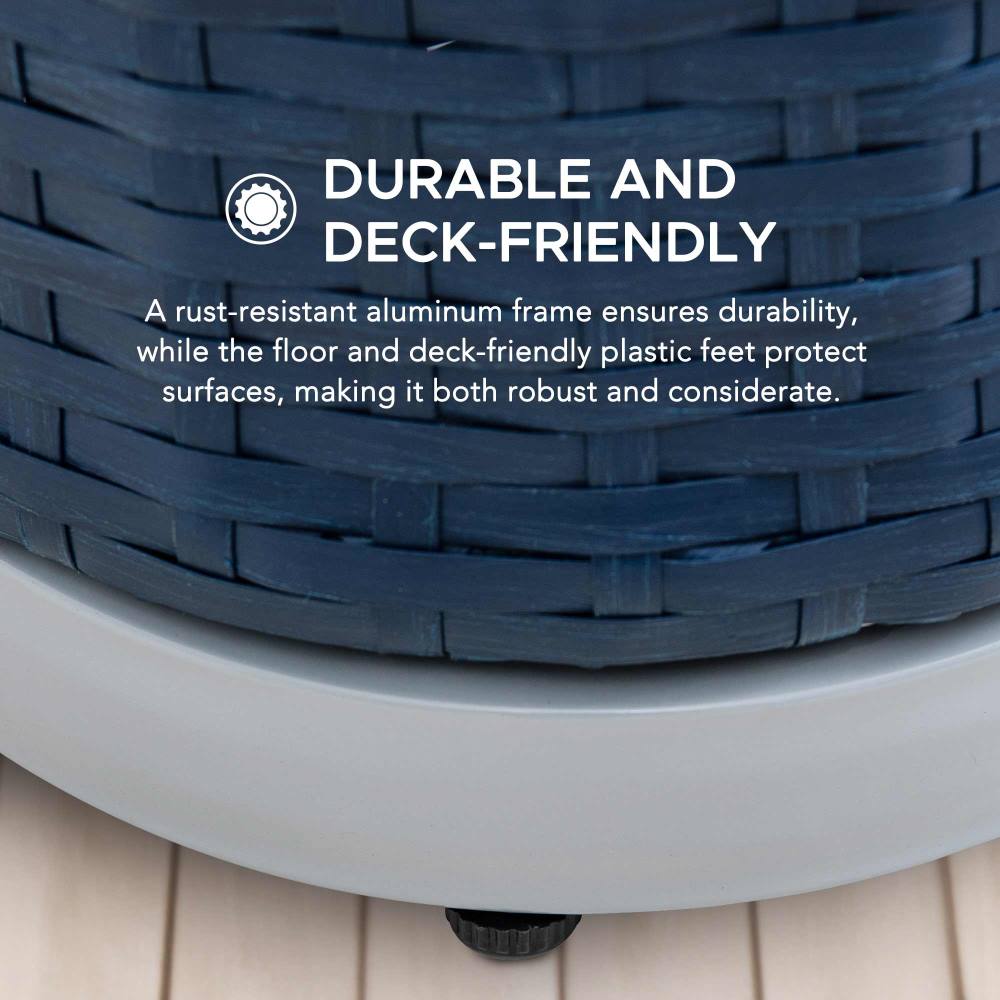 Rust-proof Aluminum Pool Float Storage Rack Organizer 16'' - Navy