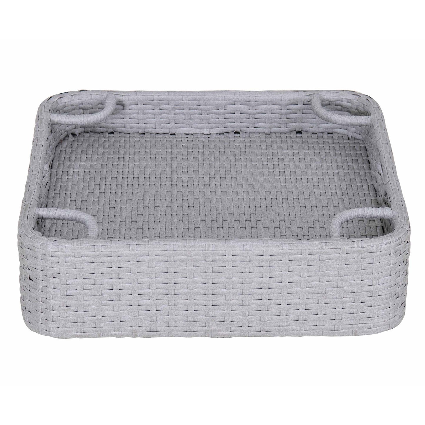 Aquasis Wicker Floating Pool Tray 24" x 24" - Harbor Gray