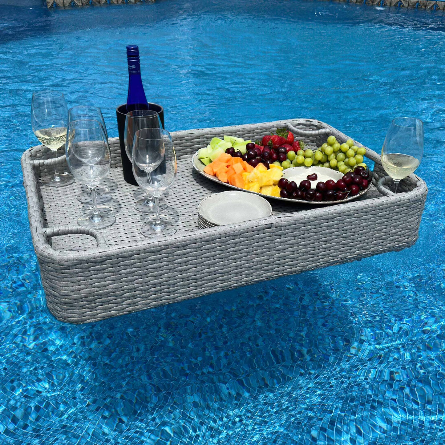 Aquasis Floating Pool Service Tray 36" x 24" - Harbor Gray