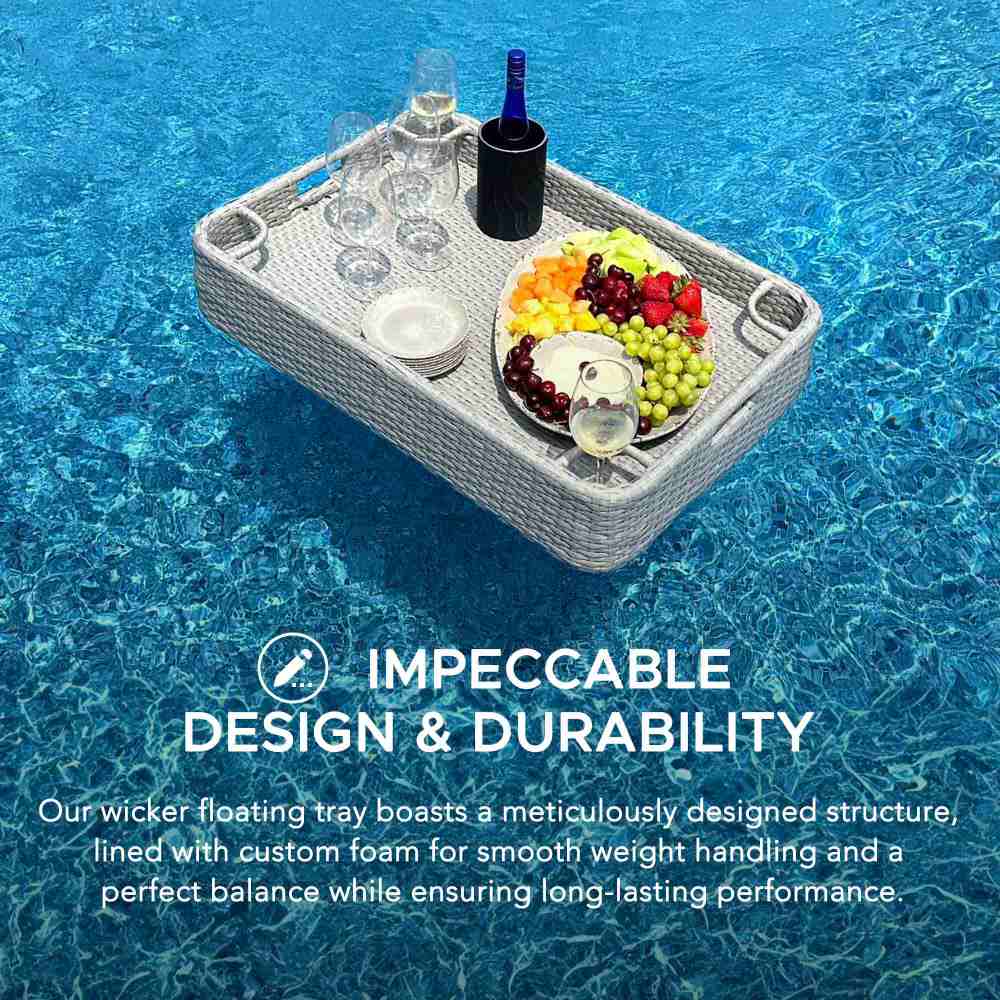 Aquasis Floating Pool Service Tray 36" x 24" - Harbor Gray