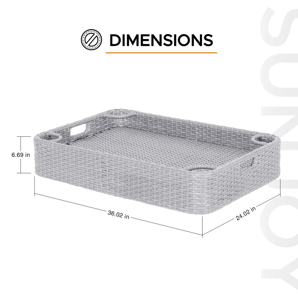 Aquasis Floating Pool Service Tray 36" x 24" - Harbor Gray