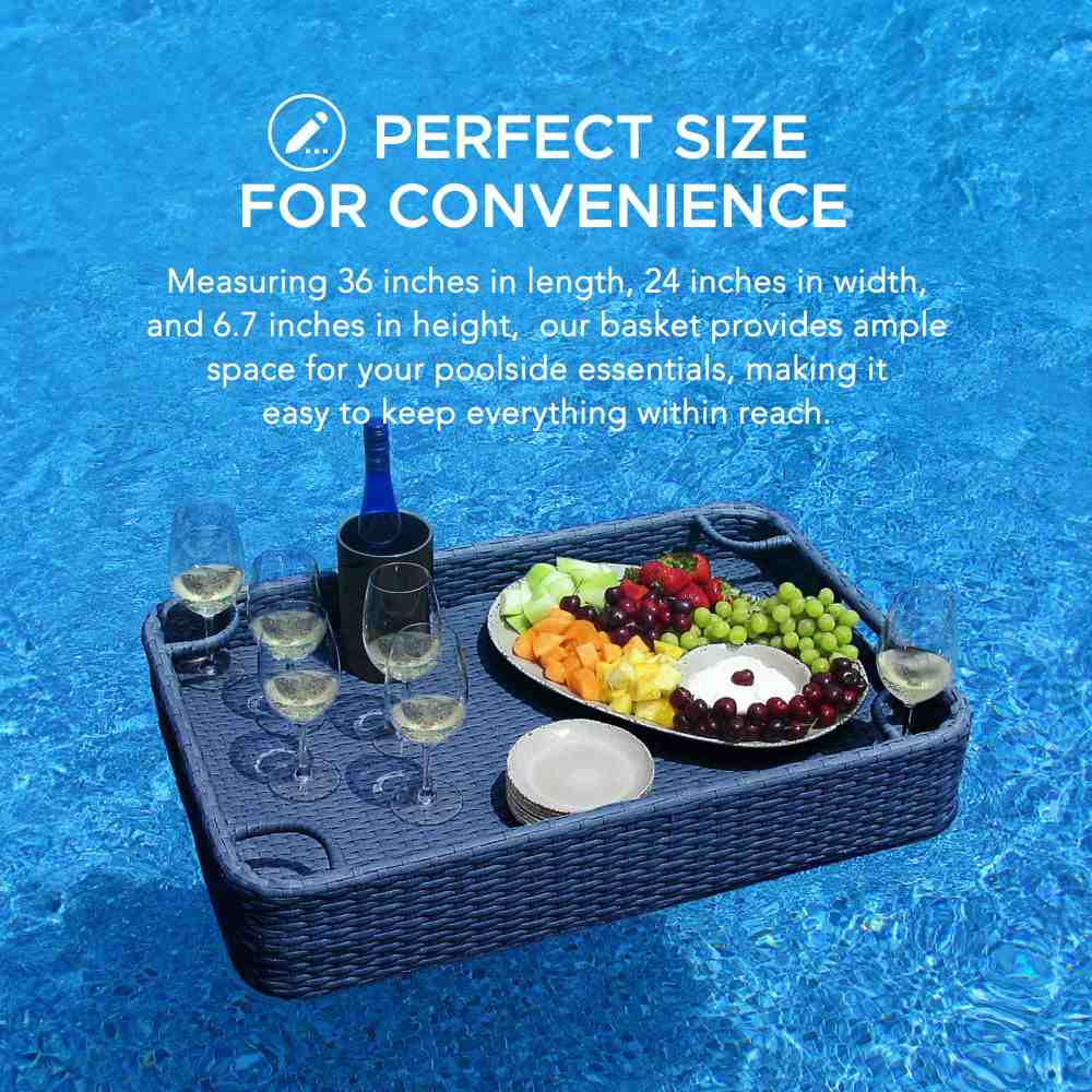 Aquasis Floating Pool Service Tray 36x24 - Deep Navy