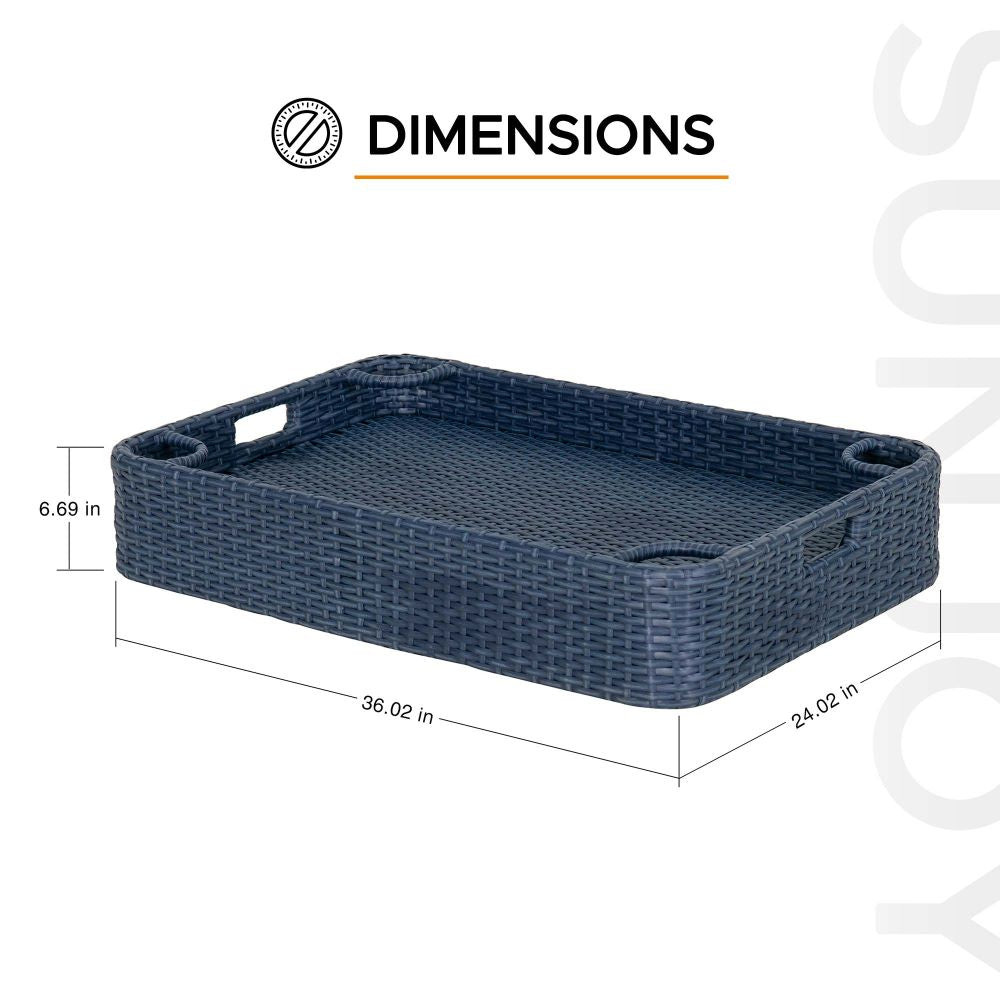 Aquasis Floating Pool Service Tray 36x24 - Deep Navy